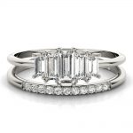 Diamond Fashion Ring, Baguette Shape, in White Gold - 85219