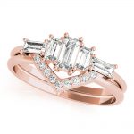 Diamond Fashion Ring, Baguette Shape, in Rose Gold - 85220