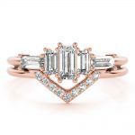 Diamond Fashion Ring, Baguette Shape, in Rose Gold - 85220