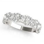 Diamond Wedding Ring, Round Shape, in White Gold - 85208