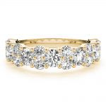 Diamond Wedding Ring, Round Shape, in Yellow Gold - 85208