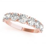 Multirow Wedding Ring, Round Shape, in Rose Gold - 85210