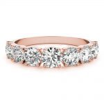 Multirow Wedding Ring, Round Shape, in Rose Gold - 85210