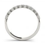 Double Row Wedding Ring, in White Gold - 85237