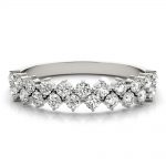 Double Row Wedding Ring, in White Gold - 85237