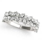 Double Row Wedding Ring, in White Gold - 85238