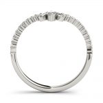 Chevron Wedding Ring, Marquise Shape, in Platinum - 85262