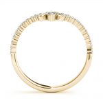 Chevron Wedding Ring, Marquise Shape, in Yellow Gold - 85262