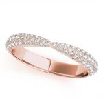 Fashion Wedding Ring, in Rose Gold - 85250