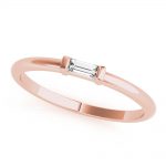 Fashion Wedding Ring, Baguette Shape, in Rose Gold - 85268