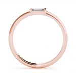 Fashion Wedding Ring, Baguette Shape, in Rose Gold - 85268