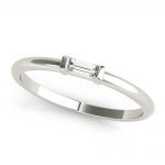 Fashion Wedding Ring, Baguette Shape, in Platinum - 85268