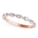 Diamond Wedding Ring, in Rose Gold - 85230