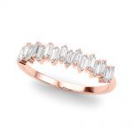 Straight Baguette Wedding Ring, in Rose Gold - 85318