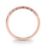 Straight Baguette Wedding Ring, in Rose Gold - 85318