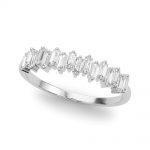 Straight Baguette Wedding Ring, in Sterling Silver - 85318