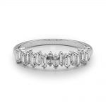 Straight Baguette Wedding Ring, in White Gold - 85318