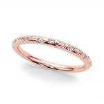 Diamond Wedding Ring, in Rose Gold - 51168