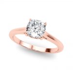 Solitaire Engagement Ring, Cushion Shape, in Rose Gold - 85195