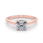 Solitaire Engagement Ring, Cushion Shape, in Rose Gold - 85195