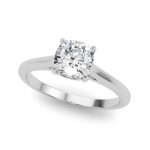 Solitaire Engagement Ring, Cushion Shape, in Platinum - 85195