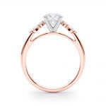 Side Stone Engagement Ring, Shape, in Rose Gold - 85335