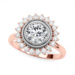 Solitaire Engagement Ring, Round Shape, in Rose Gold - 85341