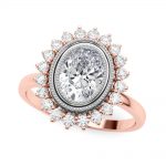 Solitaire Engagement Ring, Oval Shape, in Rose Gold - 85342