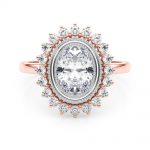 Solitaire Engagement Ring, Oval Shape, in Rose Gold - 85342