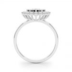 Solitaire Engagement Ring, Oval Shape, in White Gold - 85342