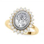 Solitaire Engagement Ring, Oval Shape, in Yellow Gold - 85342