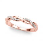 Diamond Wedding Ring, in Rose Gold - 51173