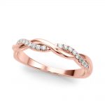 Diamond Wedding Ring, in Rose Gold - 51174