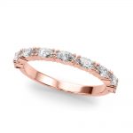 Diamond Wedding Ring, in Rose Gold - 51179