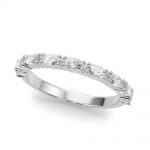 Diamond Wedding Ring, in White Gold - 51179