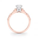 Side Stone Engagement Ring, Shape, in Rose Gold - 85334