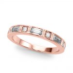 Diamond Wedding Ring, in Rose Gold - 51200