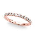 Diamond Wedding Ring, in Rose Gold - 51183