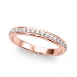 Diamond Wedding Ring, in Rose Gold - 51190