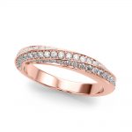 Diamond Wedding Ring, in Rose Gold - 51199