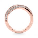 Diamond Wedding Ring, in Rose Gold - 51199