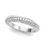 Diamond Wedding Ring, in White Gold - 51199