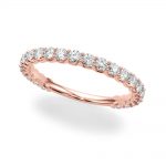 Diamond Wedding Ring, in Rose Gold - 51202