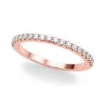 Diamond Wedding Ring, in Rose Gold - 51187