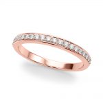 Diamond Wedding Ring, in Rose Gold - 51185