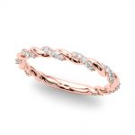 Twisted Shank Wedding Ring, in Rose Gold - 85290