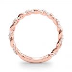 Twisted Shank Wedding Ring, in Rose Gold - 85290