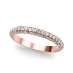 Diamond Wedding Ring, in Rose Gold - 51215