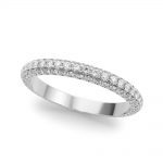 Diamond Wedding Ring, in White Gold - 51215