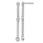 14K White Gold Lab Grown Diamond VS/SI GH, Post Dangle Earrings